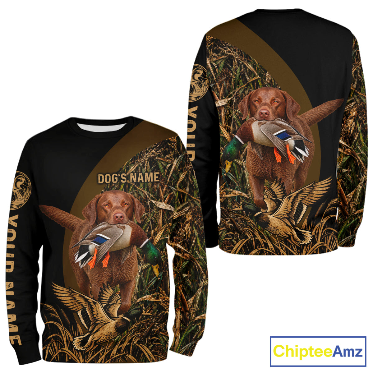 Duck Hunting With Dogs Shirt, Chesapeake Retriever Duck Hunting Jersey, Waterfowl Hunting Gift NHT1781