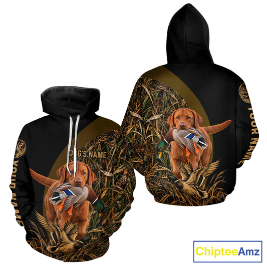 Duck Hunting With Dogs Shirt, Fox Red Lab Duck Hunting Jersey, Waterfowl Hunting Gift NHT1783