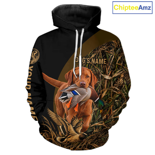 Duck Hunting With Dogs Shirt, Fox Red Lab Duck Hunting Jersey, Waterfowl Hunting Gift NHT1783
