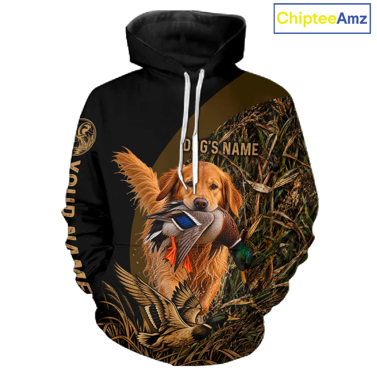 Duck Hunting With Dogs Shirt, Golden Retriever Duck Hunting Jersey, Waterfowl Hunting Gift NHT1785