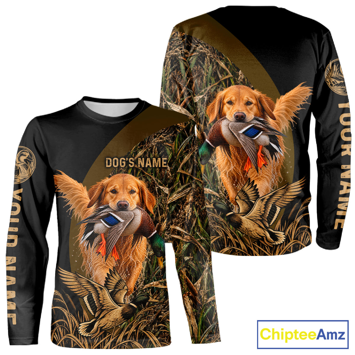 Duck Hunting With Dogs Shirt, Golden Retriever Duck Hunting Jersey, Waterfowl Hunting Gift NHT1785