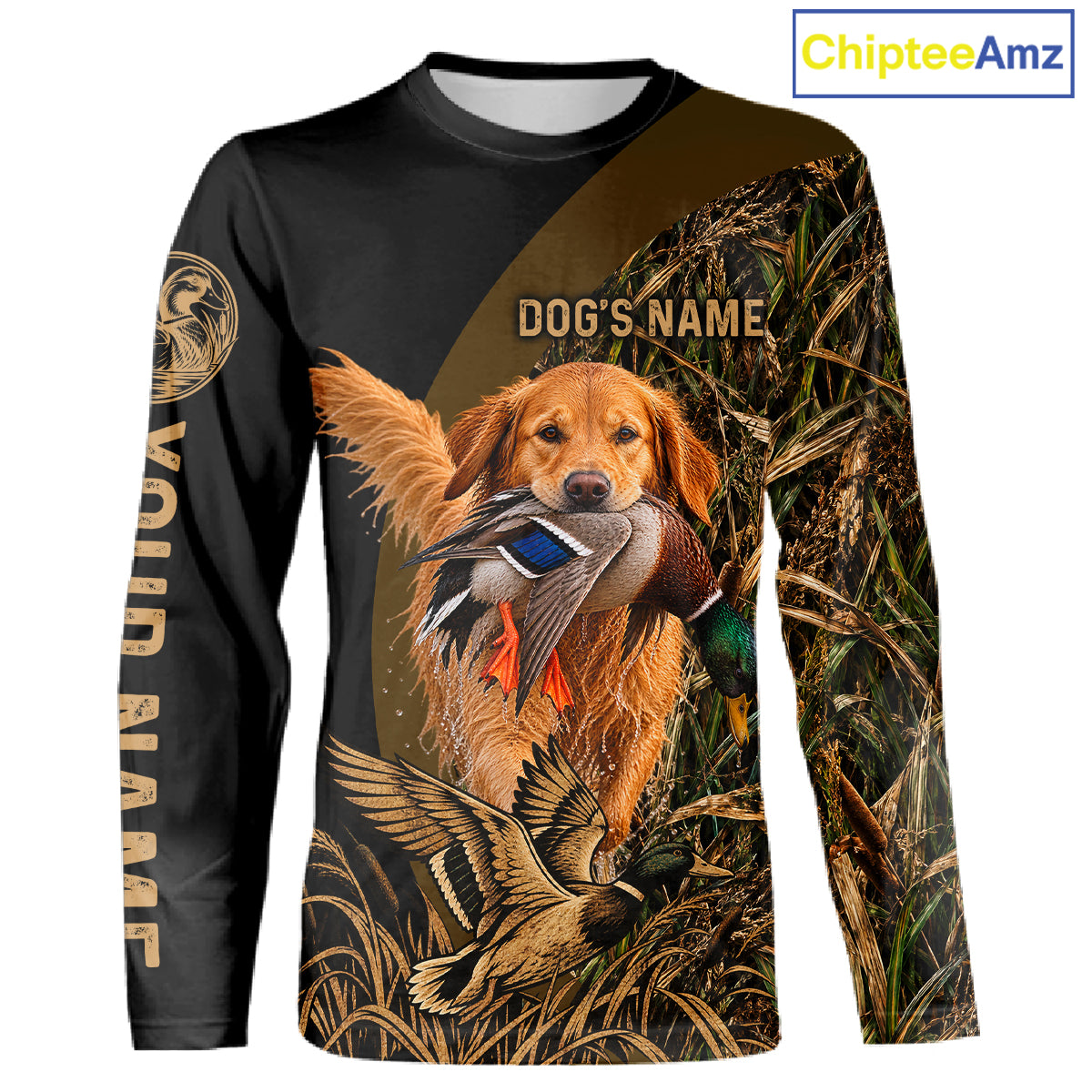 Duck Hunting With Dogs Shirt, Golden Retriever Duck Hunting Jersey, Waterfowl Hunting Gift NHT1785