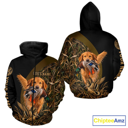 Duck Hunting With Dogs Shirt, Golden Retriever Duck Hunting Jersey, Waterfowl Hunting Gift NHT1785