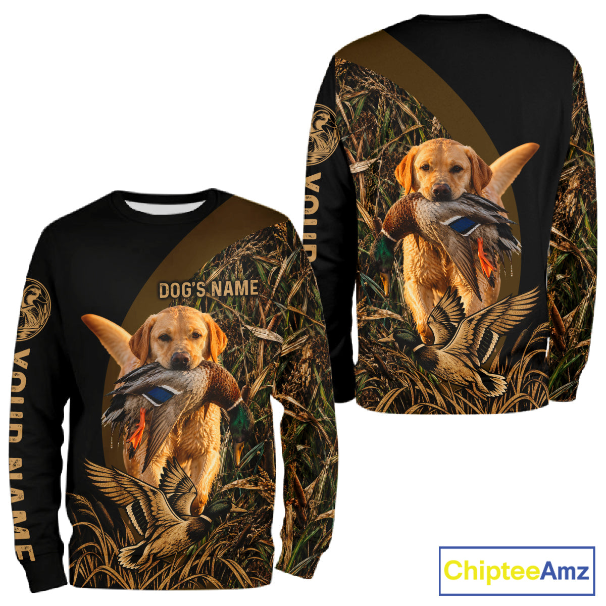 Duck Hunting With Dogs Shirt, Yellow Lab Duck Hunting Jersey, Waterfowl Hunting Gift NHT1786