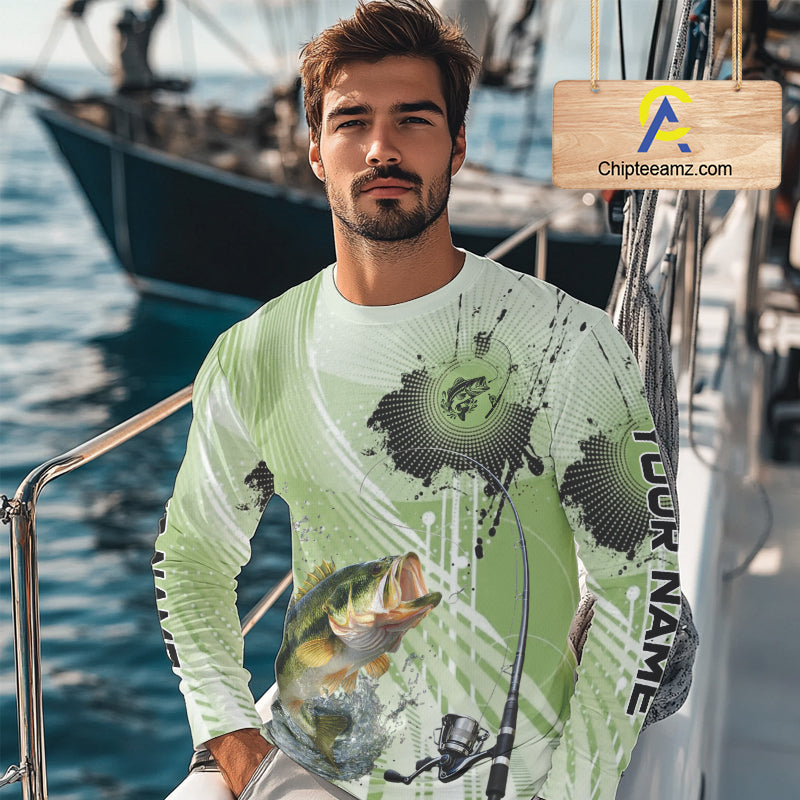 Largemouth Bass Fishing Shirts Long Sleeve, Personalized Fishing Gift NHT379