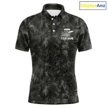 Load image into Gallery viewer, Camo Forest Disc Golf Polo Shirt Custom Name – Forest Camouflage Performance Polo Shirt NHT835