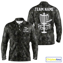 Load image into Gallery viewer, Camo Forest Disc Golf Polo Shirt Custom Name – Forest Camouflage Performance Polo Shirt NHT835