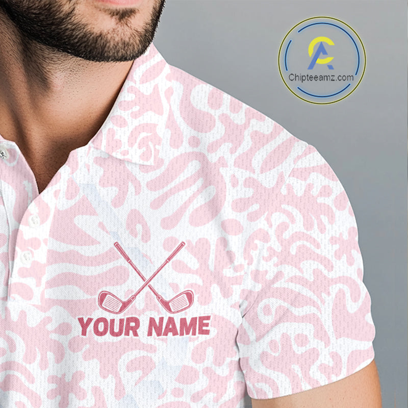 Personalized Pig Men Golf Shirt, Funny Golf Team Polo, Custom Name & Team Name NHT1612