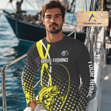 Load image into Gallery viewer, Personalized Bass Fishing Jersey,Bass Fishing Long Sleeve Fishing Tournament Shirts NHT380