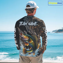 Load image into Gallery viewer, Walleye Fishing Shirts Long Sleeve Camouflage For Men, Walleye Fishing Apparel NHT434