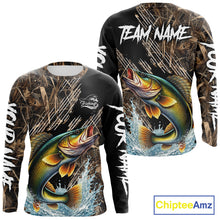 Load image into Gallery viewer, Walleye Fishing Shirts Long Sleeve Camouflage For Men, Walleye Fishing Apparel NHT434