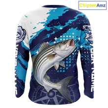 Load image into Gallery viewer, Custom Striped Bass Long Sleeve Fishing Shirts For Men, Design Striped Bass Fishing Jerseys NHT635