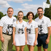 Load image into Gallery viewer, Funny Raccoon Golf Polo Shirt Custom Team Name Personalized Golf Team Polo Gift For Womens NHT999