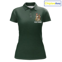 Load image into Gallery viewer, Funny Chicken Womens Golf Polo Shirt Custom Team Name Personalized Golfer Polo Funny Rooster Golf