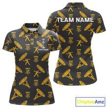 Load image into Gallery viewer, Personalized Disc Golf Polo Shirt Custom Name Golf Shirt Disc Golfer Gift Performance Polo For Womens