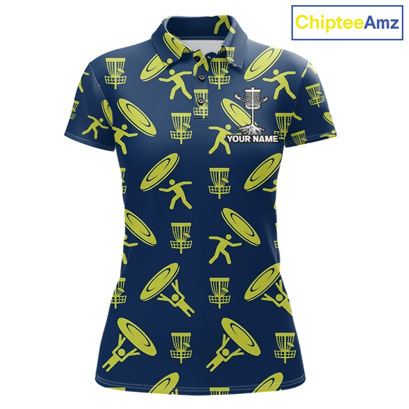 Personalized Disc Golf Polo Shirt Custom Name Gift Performance Polo For Womens