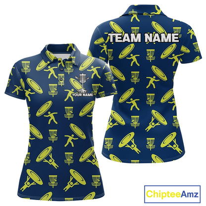 Personalized Disc Golf Polo Shirt Custom Name Gift Performance Polo For Womens