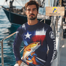 Load image into Gallery viewer, Personalized Redfish Long Sleeve Performance Fishing Shirts, Redfish Custom Texas Fishing Jersey NHT503