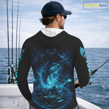 Load image into Gallery viewer, Personalized Marlin Fishing Shirt Long Sleeve  For Men, Marlin Action Angler Shirt NHT436
