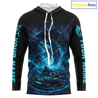 Personalized Marlin Fishing Shirt Long Sleeve  For Men, Marlin Action Angler Shirt NHT436