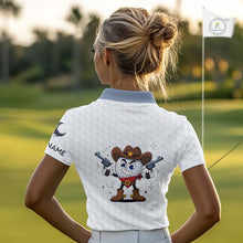 Load image into Gallery viewer, Funny Womens Golf Polo Shirts Custom Cowboy Golf Ball Golf Outfits, Best Golf Gifts NHT860