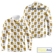 Load image into Gallery viewer, Custom Golden Retriever Mens Golf Polo Shirt - Personalized Dog Lover Team Name Jersey NHT1006