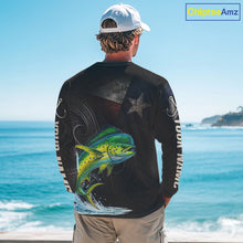 Load image into Gallery viewer, Personalized Texas Mahi Mahi Fishing Shirt – Custom Name Angler Apparel For Fishermen