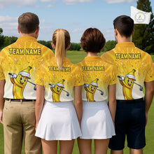 Load image into Gallery viewer, Personalized Banana Womens Golf Shirts Funny Cartoon Short &amp; Long Sleeve Polo NHT1177