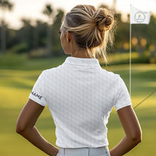 Load image into Gallery viewer, American Flag Personalized Golf Pattern Ball Polo Shirts Patriotic Golf Shirts For Womens NHT676