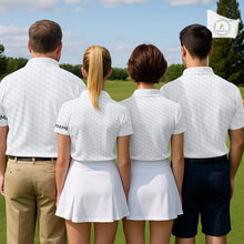Load image into Gallery viewer, American Flag Personalized Golf Pattern Ball Polo Shirts Patriotic Golf Shirts For Womens NHT676