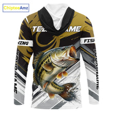 Load image into Gallery viewer, Personalized Bass Hooded Fishing Shirts Long Sleeve For Men, Bass Fishing Shirt Sport Jerseys NHT511