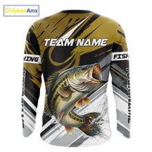 Load image into Gallery viewer, Personalized Bass Fishing Shirts Long Sleeve For Men, Bass Fishing Shirt Sport Jerseys NHT511