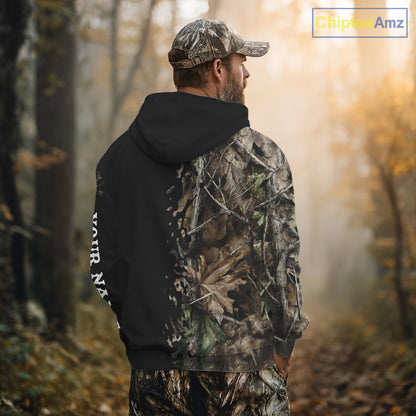 Whitetail Deer Hunting Shirt, Custom Name Deer Buck 3D All Over Print Shirt For Men NHT1503