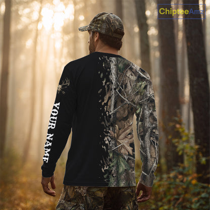 Whitetail Deer Hunting Shirt, Custom Name Deer Buck 3D All Over Print Shirt For Men NHT1503