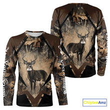 Load image into Gallery viewer, Whitetail Deer Hunting 3D All Over Printed Hoodie, Long Sleeve Hunting Shirt For Men NHT339