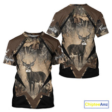 Load image into Gallery viewer, Whitetail Deer Hunting 3D All Over Printed Hoodie, Long Sleeve Hunting Shirt For Men NHT339