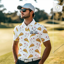 Load image into Gallery viewer, Funny Pizza Pattern Golf Shirt Men's Polo Shirts, Best Golf Polo Golf Shirt For Team NHT777