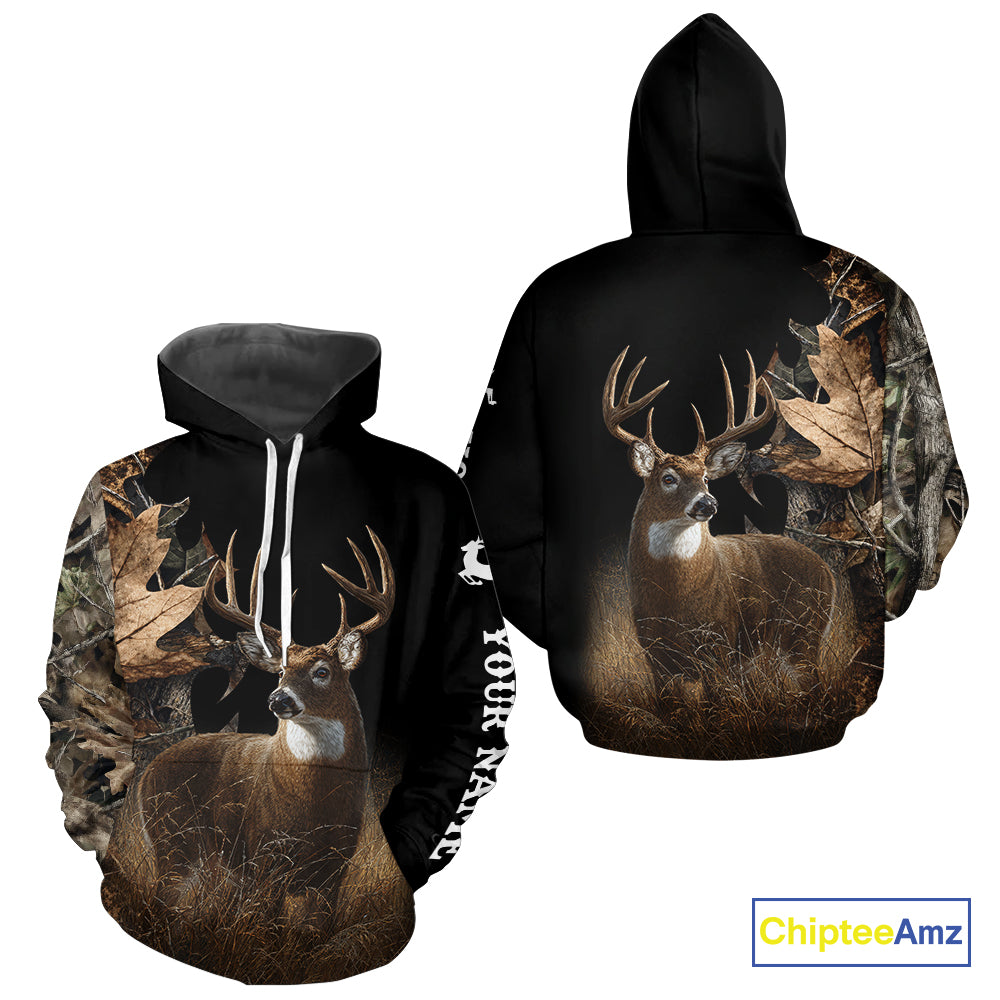 Deer Buck Custom Name 3D All Over Print Shirt, Deer Hunting Shirt, Hunting Season NHT1518