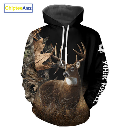 Deer Buck Custom Name 3D All Over Print Shirt, Deer Hunting Shirt, Hunting Season NHT1518