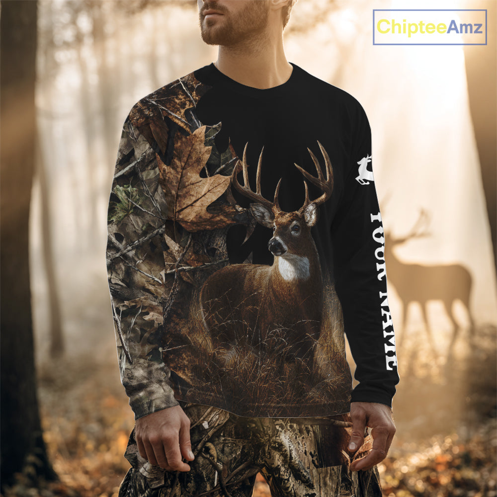 Deer Buck Custom Name 3D All Over Print Shirt, Deer Hunting Shirt, Hunting Season NHT1518