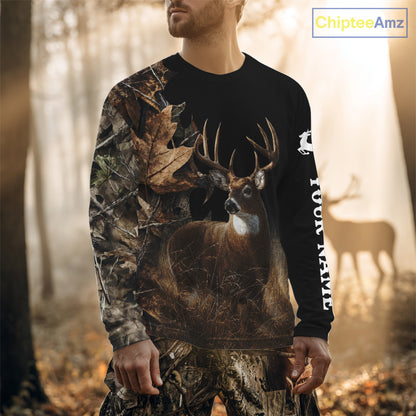 Deer Buck Custom Name 3D All Over Print Shirt, Deer Hunting Shirt, Hunting Season NHT1518