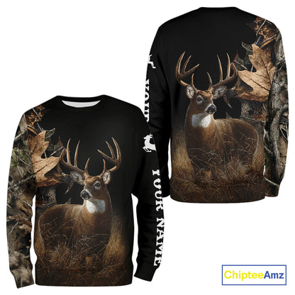 Deer Buck Custom Name 3D All Over Print Shirt, Deer Hunting Shirt, Hunting Season NHT1518