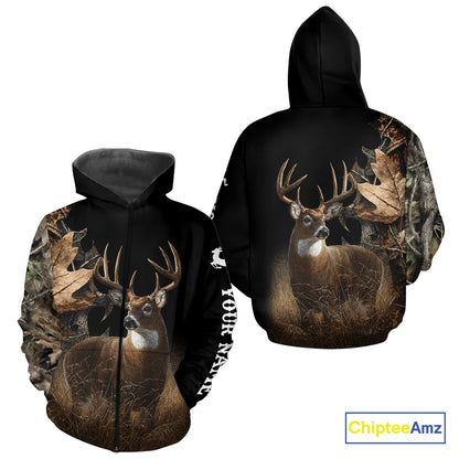 Deer Buck Custom Name 3D All Over Print Shirt, Deer Hunting Shirt, Hunting Season NHT1518