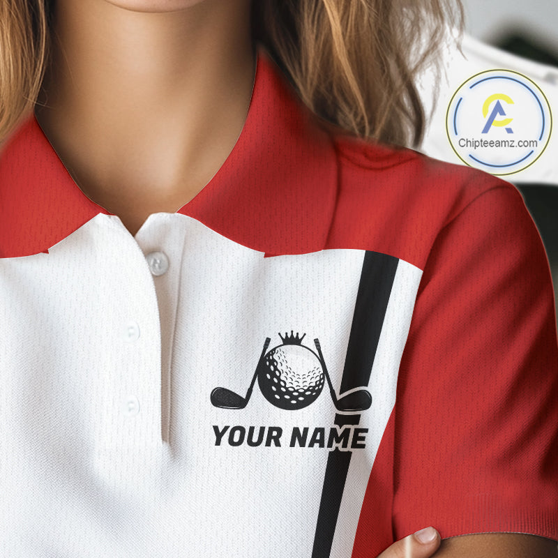 Personalized Canada Flag Womens Golf Shirts Golf Polo Shirts For Womens Patriotic Golf Tops NHT734