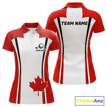 Load image into Gallery viewer, Personalized Canada Flag Womens Golf Shirts Golf Polo Shirts For Womens Patriotic Golf Tops NHT734