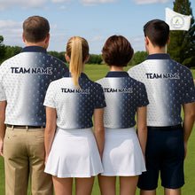 Load image into Gallery viewer, Personalized Skull Mens Golf Polo Shirt Custom Team Name Golf Ball Pattern Polo NHT1069