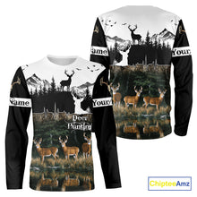 Load image into Gallery viewer, Personalized Deer Hunting Clothing, Hunting Hoodie for Men NHT367