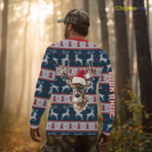 Load image into Gallery viewer, Funny Ugly Sweater Pattern Deer Hunting Customized Name All Over Print Shirts Christmas Shirt NHT305