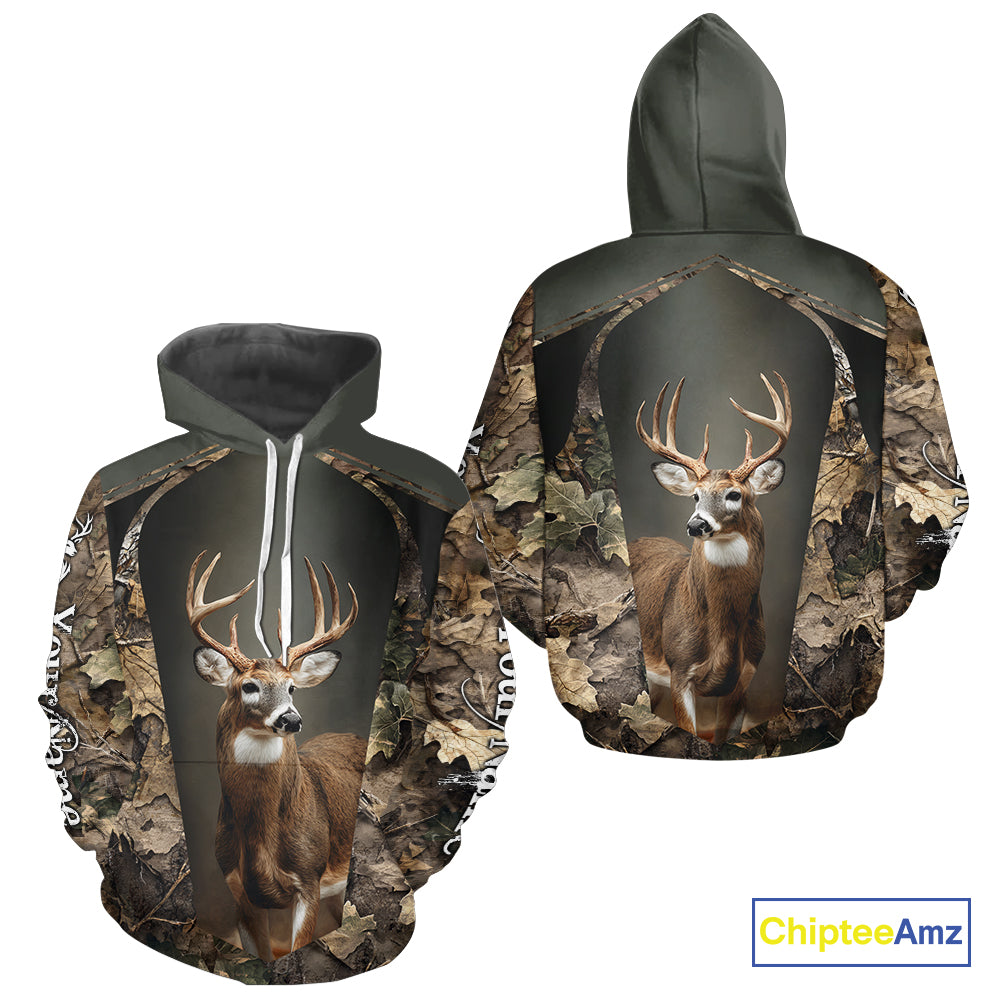 Customized Name Deer Hunting Unisex 3D All Over Printed For Men, Best Hunting Clothes NHT313