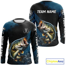 Load image into Gallery viewer, Custom Largemouth Bass Fishing Jersey Personalized Long Sleeve Shirt For Men 